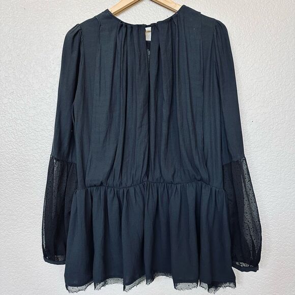 Free People Layered Flowy Tunic Blouse Top XS - Picture 4 of 7